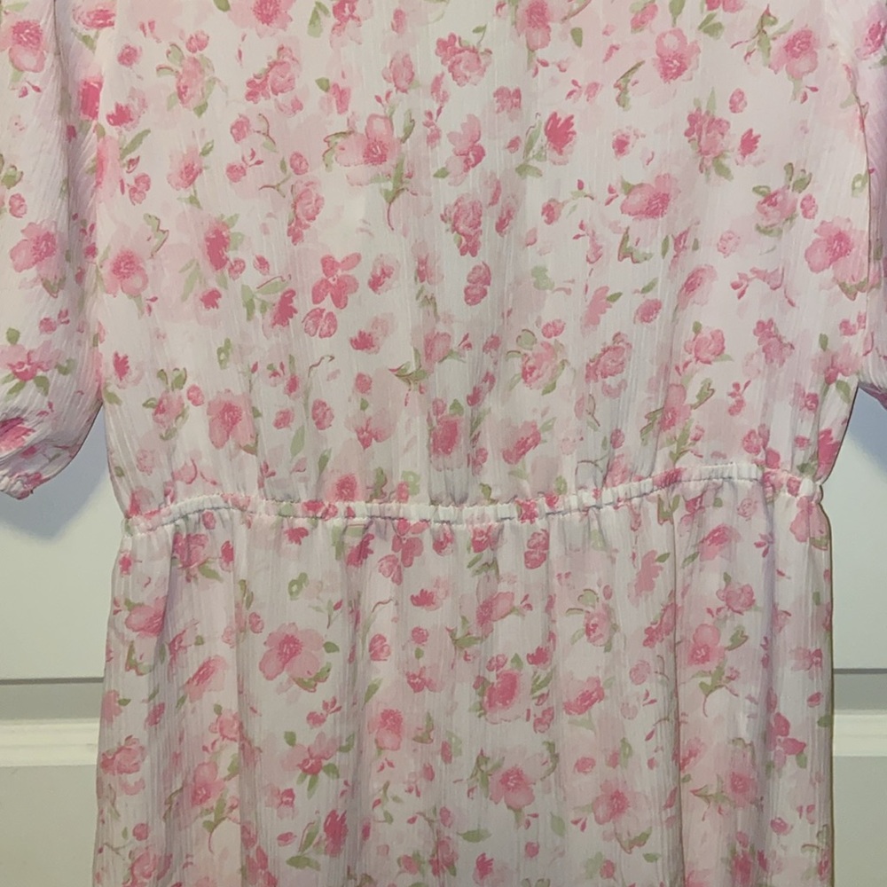 ONLY Mira Floral Tie-Back Midi Babydoll Dress - Picture 11 of 15